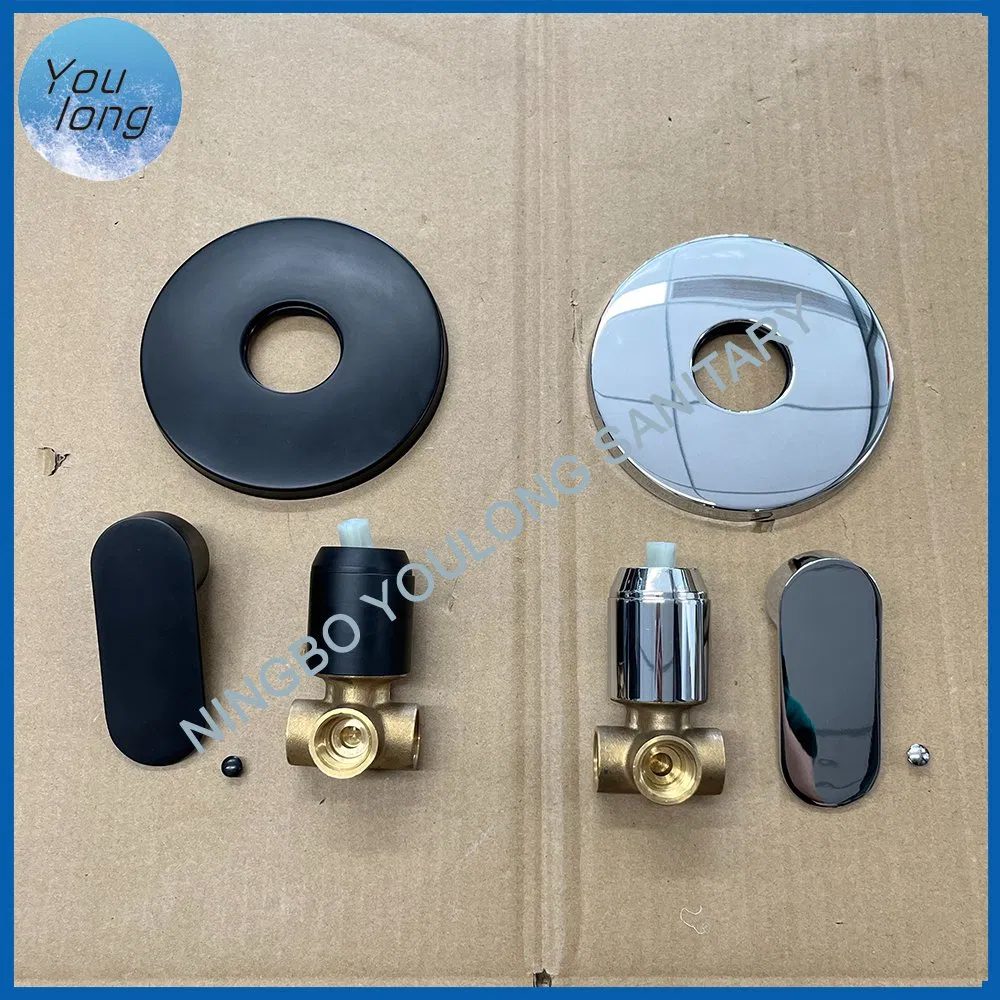 Economic Round Concealed Shower Head Set Modern Wall Mounted Bathroom Shower Faucet Set