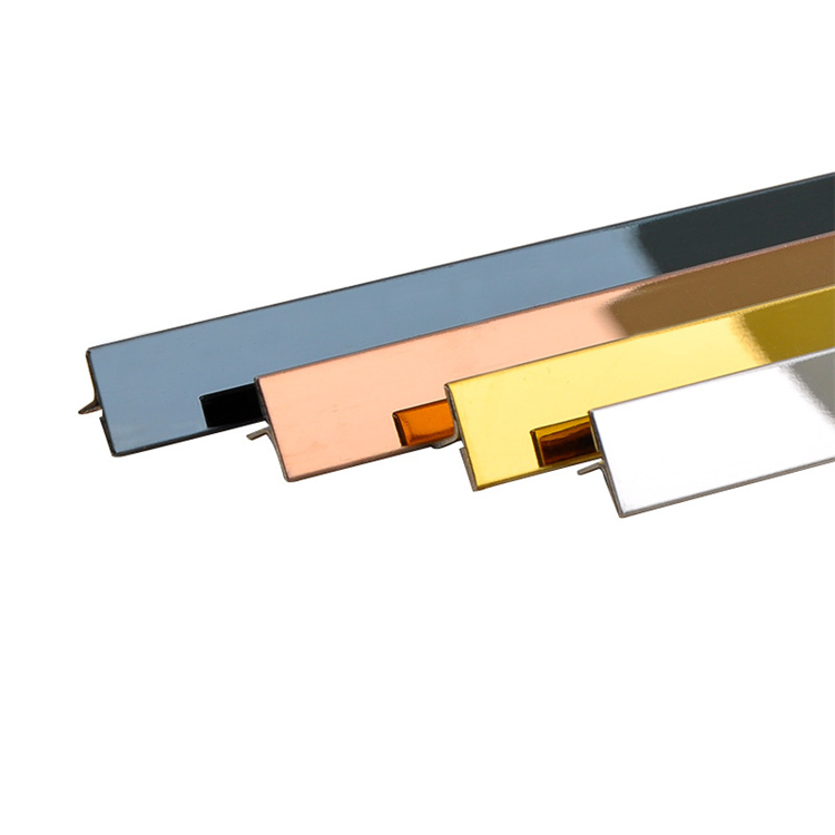 Protection Flooring Profiles Square Shape Metal Stainless Steel Tile Trim