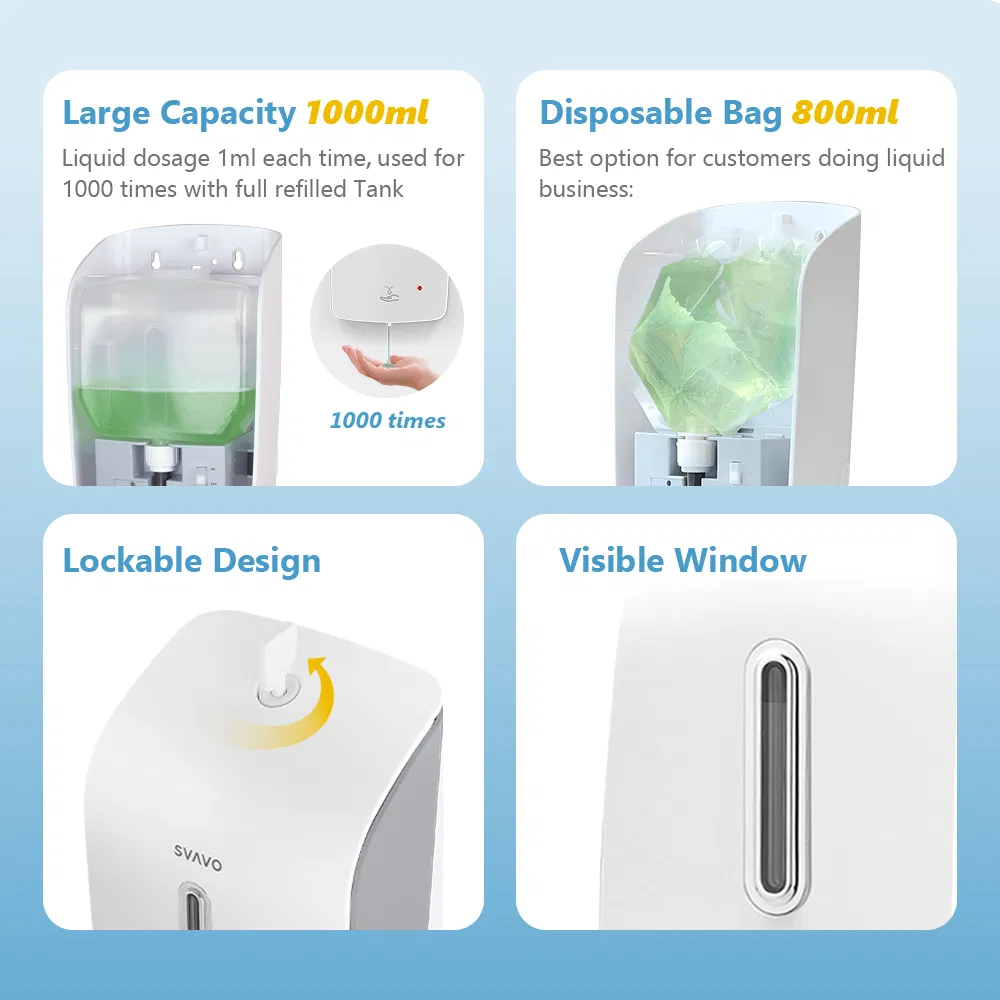 Настенный бесконтактный дозатор для жидкого мыла 1000 мл