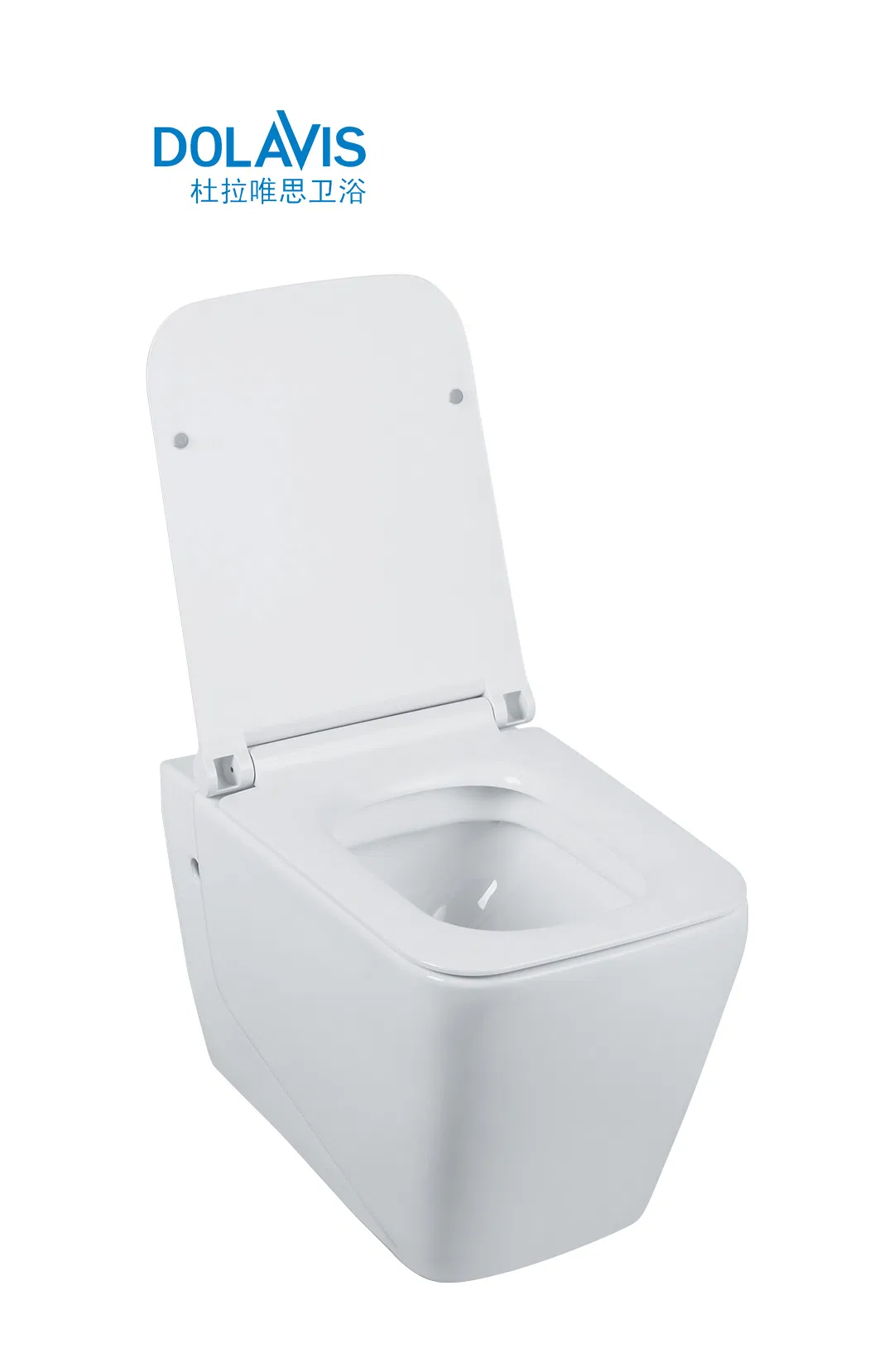 White Square Rimless Toilet Sanitary Ware Washdown Toilet Bathroom Wc Ceramic Wall Hung Toilet