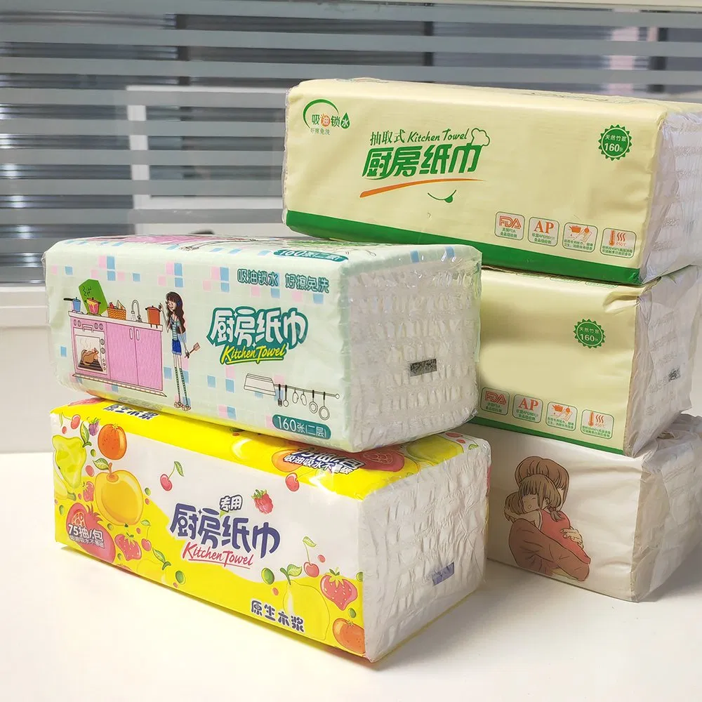 Good Price White/Unbleached Highly Absorbent Flushable Kitchen Paper Towel Roll