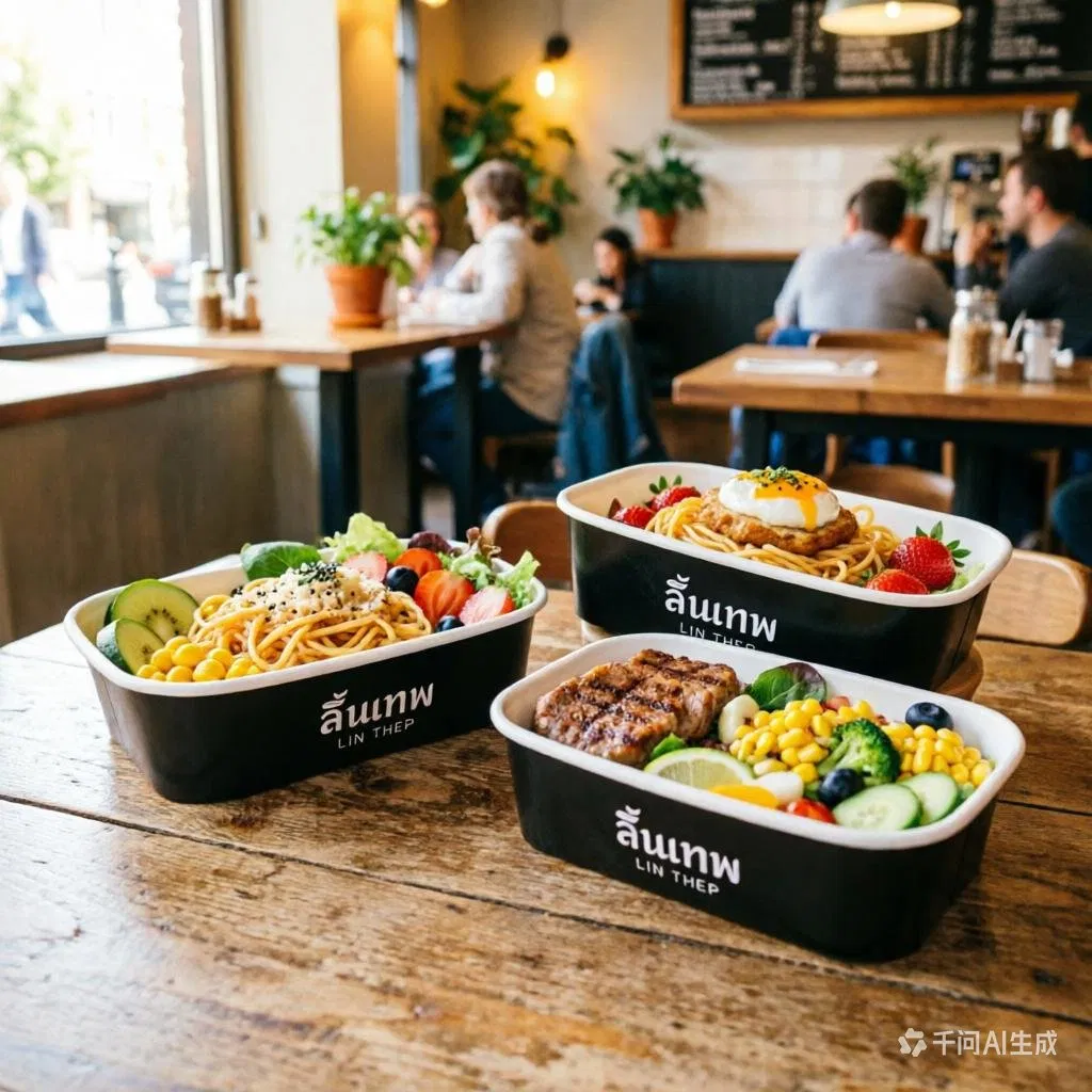 Eco-Friendly Disposable Kraft Paper Salad Bowl with High Quality Paper Material