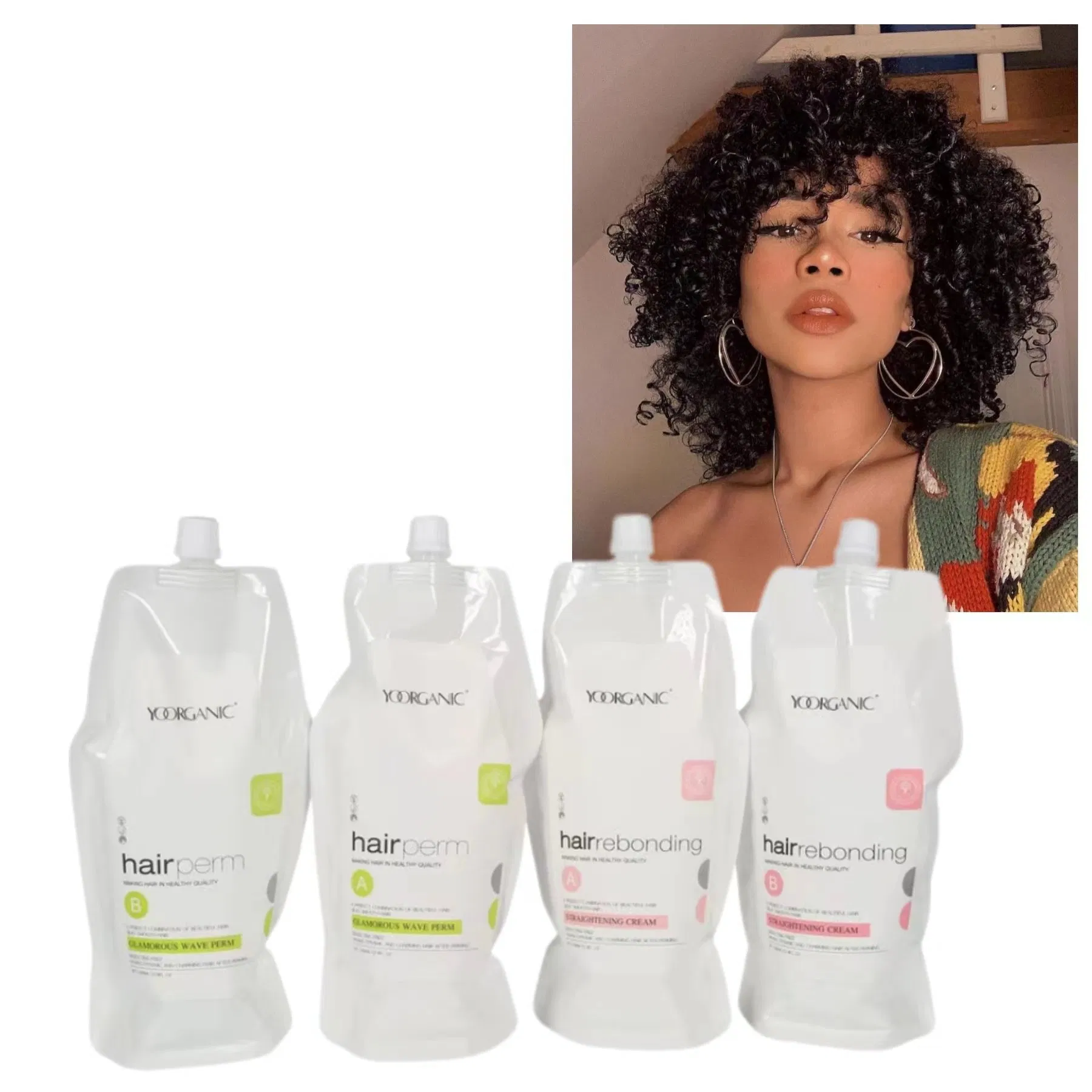 Yoorganic Best Natural Hair Perms High Quality Products Beautiful Waves Permanent Curling Perm 1000ml*2