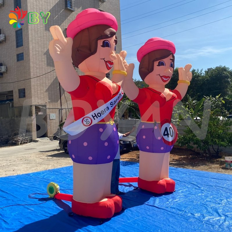 New Design Beautiful Girl Balloon Outdoor Oxford Cloth Inflatable Sarah Balloon for Decoration