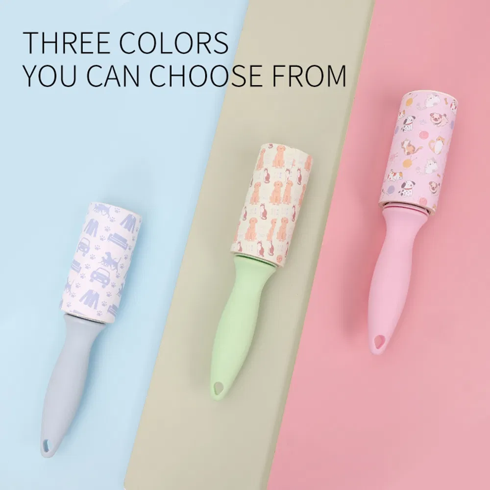 Reusable Pet Hair Roller Animal Fur Removal Tool Tear Paper Refill Pet Fur Remover Lint Roller for Clothes Furniture