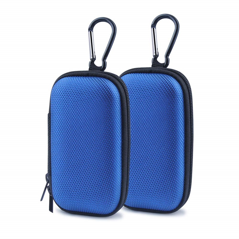Protective Portable Travel EVA Bag for Earphone and USB Cables with Carabiner