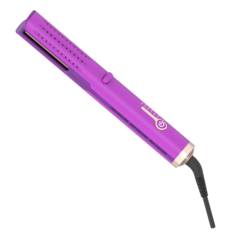 Bidisco High Quality Dual Voltage PTC Fast Heating 2 in 1 Hair Straightener and Curler Cool Airflow Hair Flat Irons