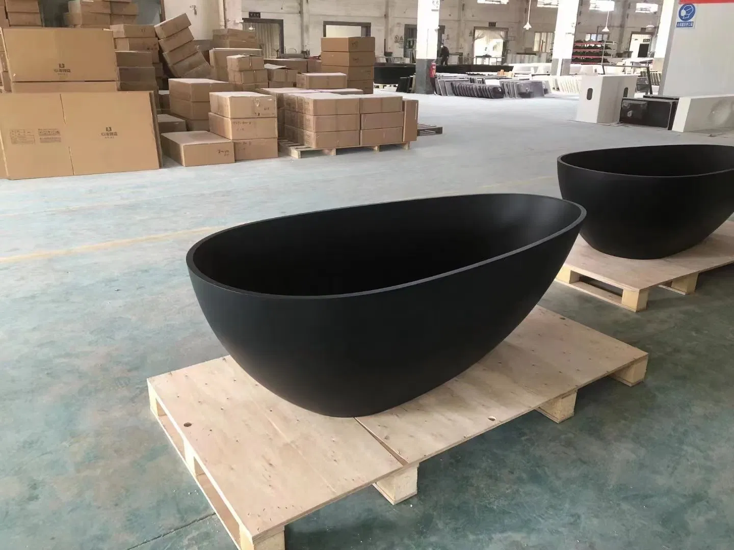 Acrylic Solid Surface Polyester Resin Stone Free Stand Soaking Bathroom Bathtub for Hotel