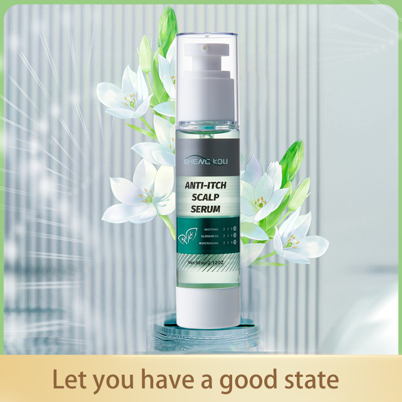 Factory Custom Private Label Hair Care Peppermint Cooling Scalp Soothing Alcohol-Free Anti-Itch Menthol Hair Serum Oil