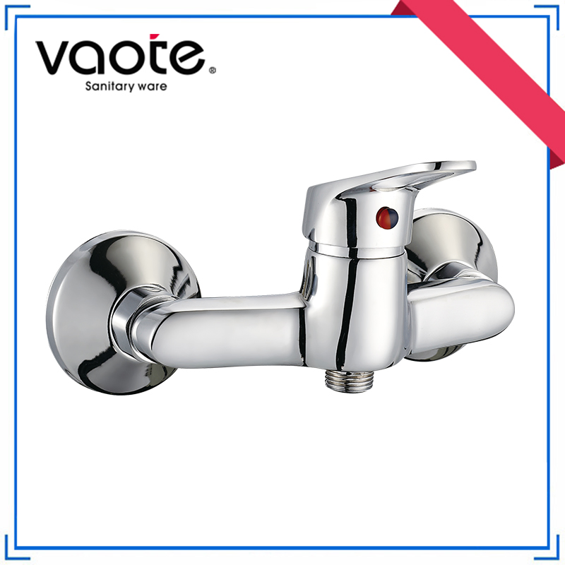 Economic Brass Body Wall-Mounted Square Kitchen Mixer Faucet (VT10202)