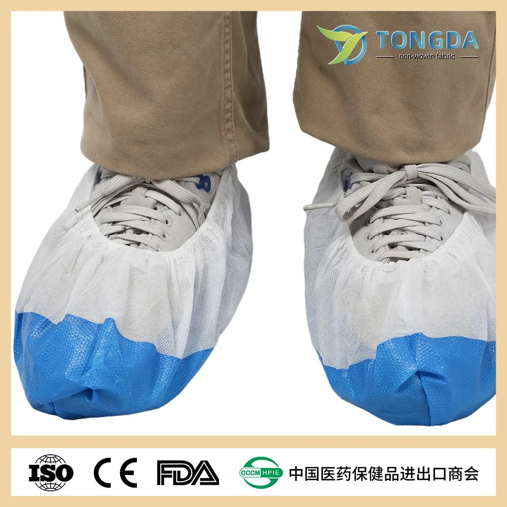 Best PP+CPE Two Color Non Slip Shoe Covers waterproof shoecover