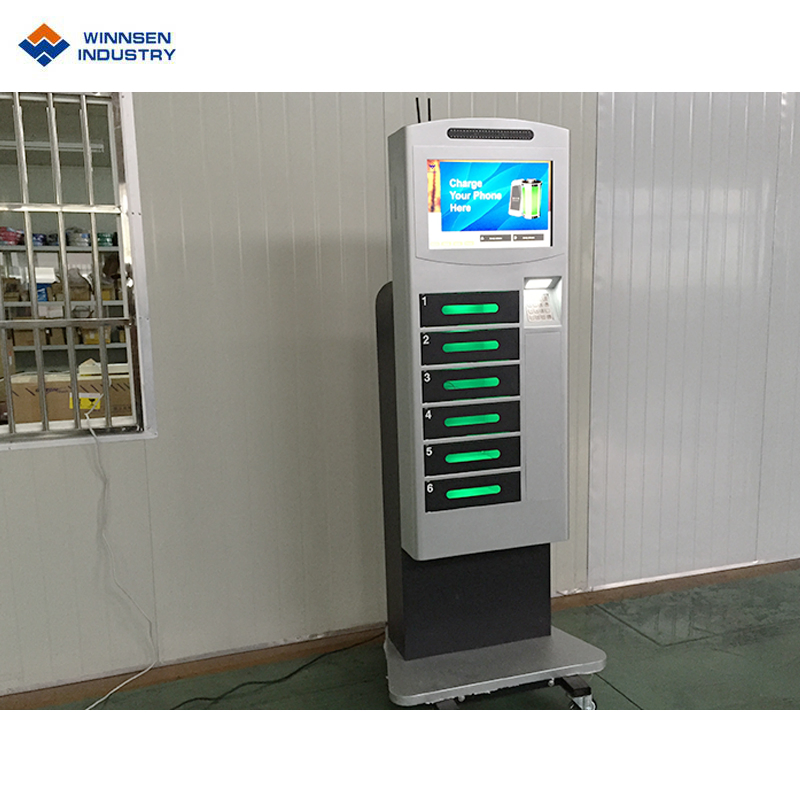 Shopping Mall Use Coin Operated Phone Charging Locker