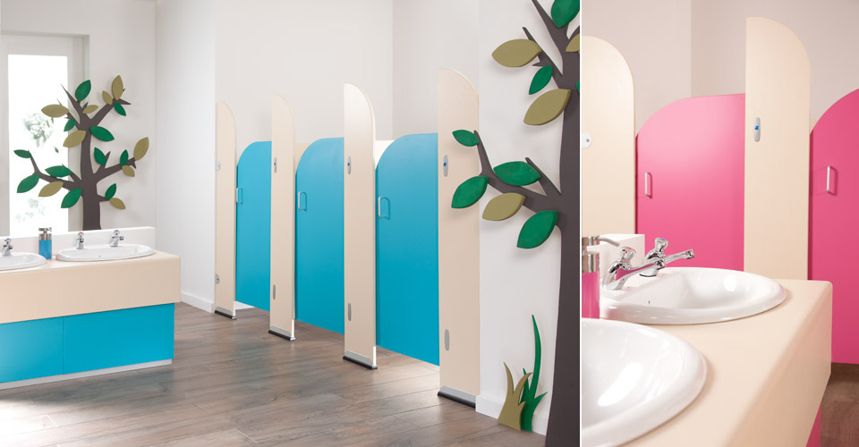 Cute and Tough Pre-School Children's Toilet Cubicle