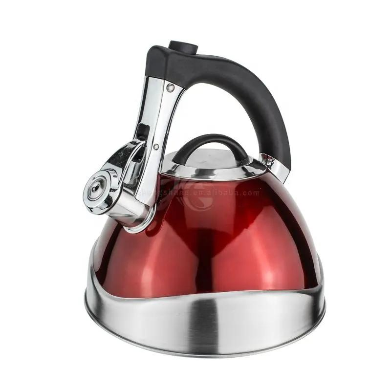 Kitchenware and Cookware 3.0L Tea Kettle Stove-Top Stainless Steel Hot Water Kettle Whistling Teakettle
