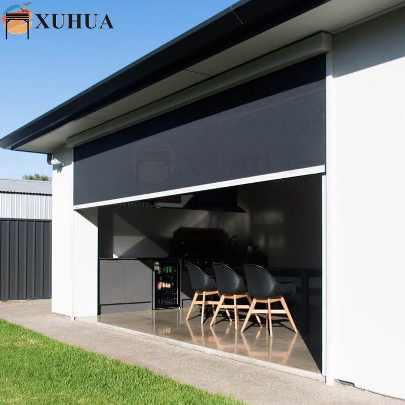 Xuhua Factory Windproof Shade Motorized Blackout Sunscreen Zipper Blinds Curtains with Motor