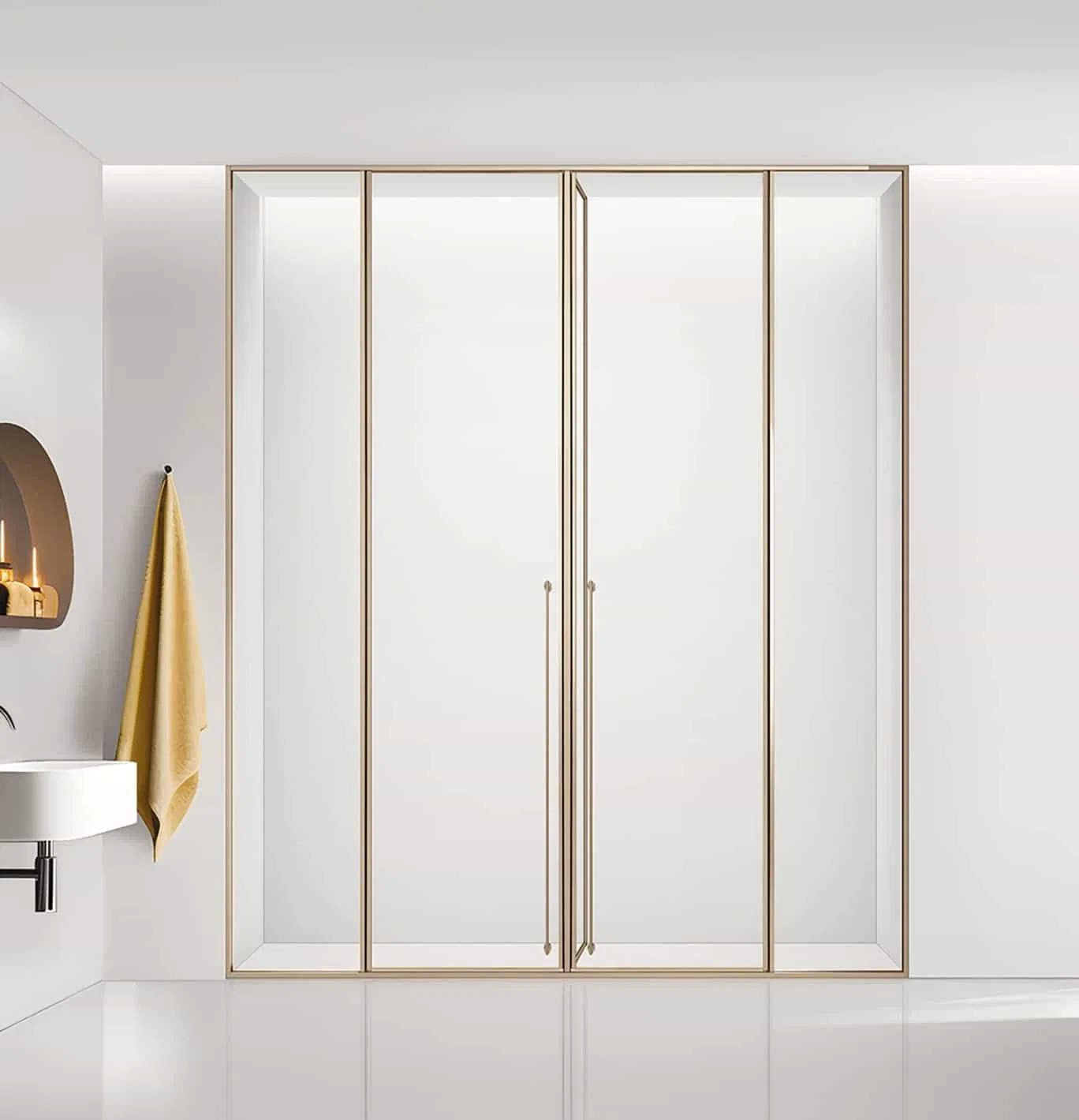 Simple and Atmospheric Glass Shower Door for Bathroom Exclusive