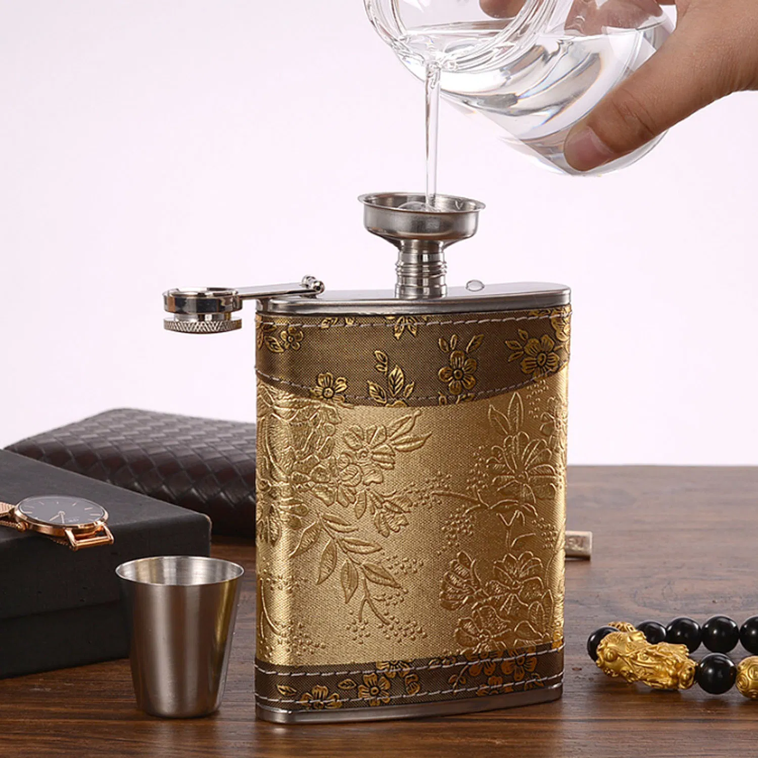 Hip Flask Leak Proof with Funnel Wine Whisky