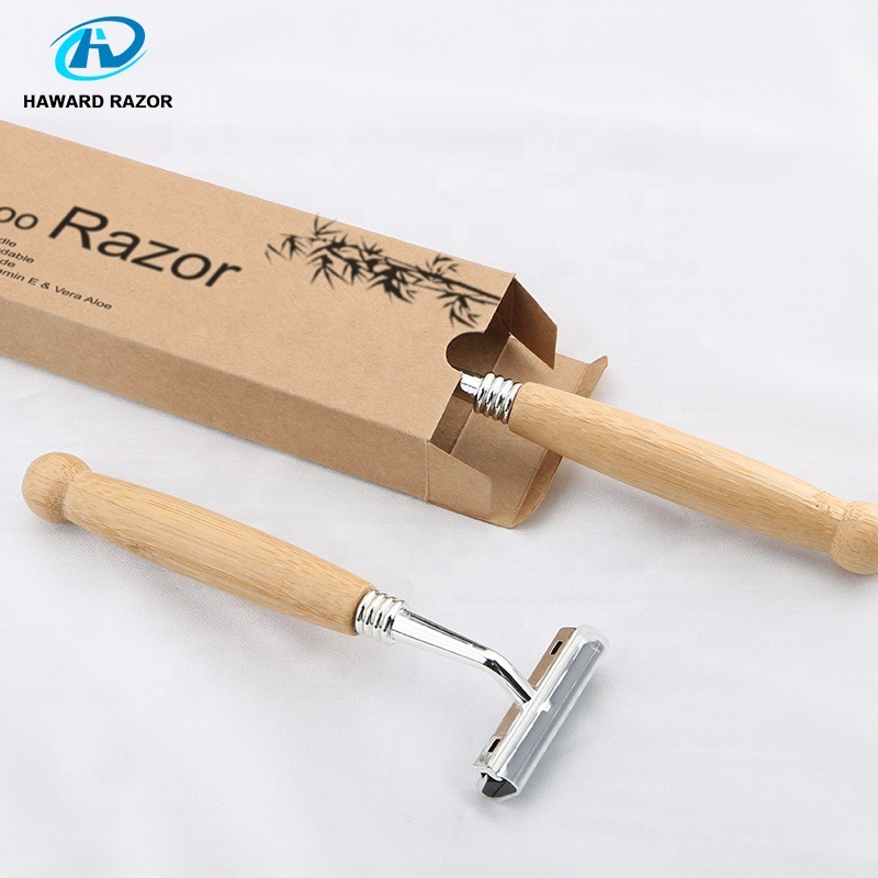 High Quality Hotel Bamboo Razor Twin Blade Disposable Men Shaving Razor