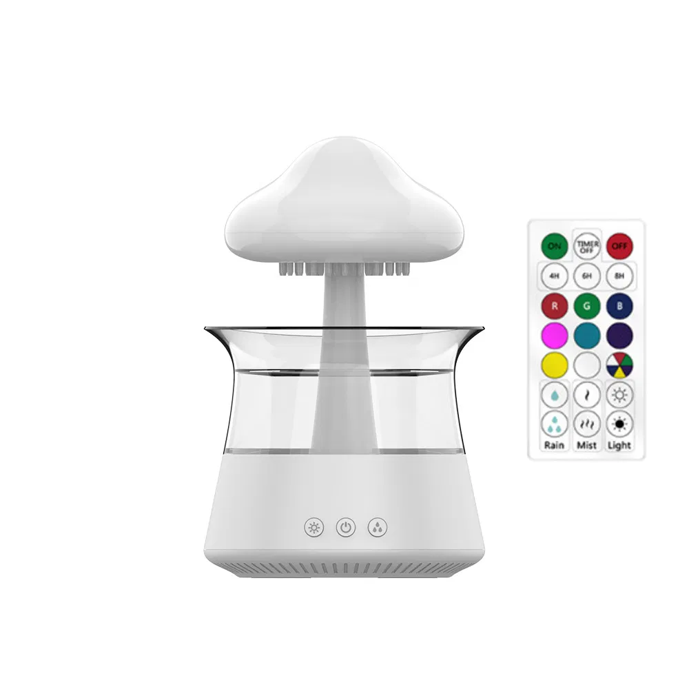 Rain Cloud Humidifiers 200ml Water Drip Mushroom Humidifiers with Remote Control