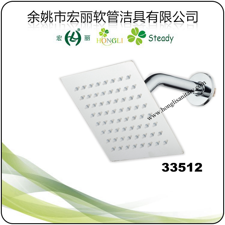33502 Stainless Steel Shower Head and Stainless Steel Arm