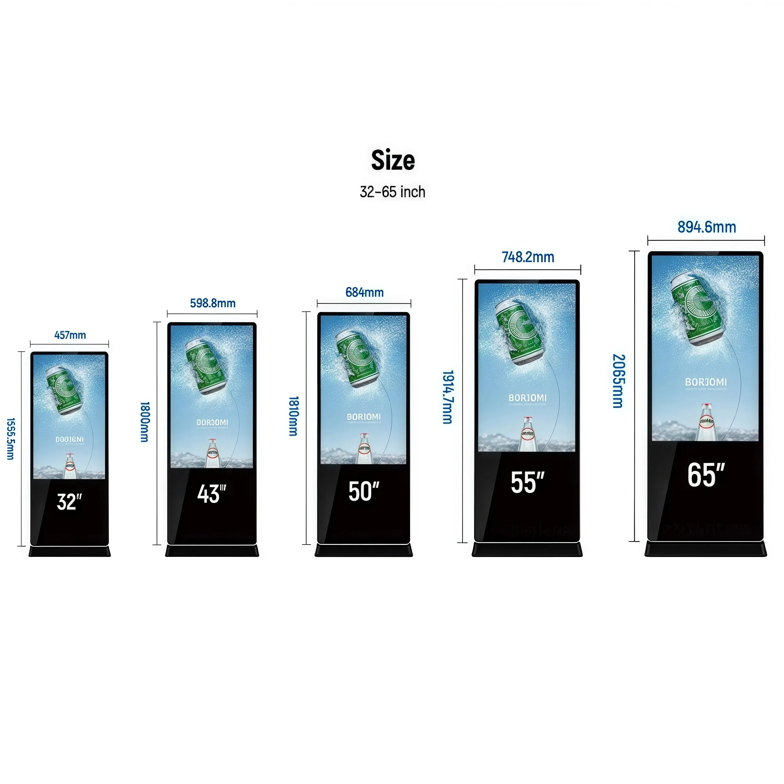 32-Inch Smart LCD Advertising Display with WiFi Connectivity