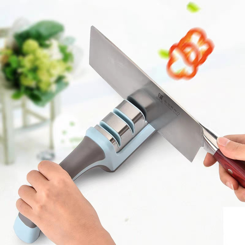 Stainless Steel 3 Stage Kitchen Manual Knife Sharpener