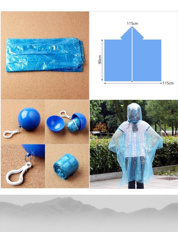 Disposable Adult Custom Rain Poncho