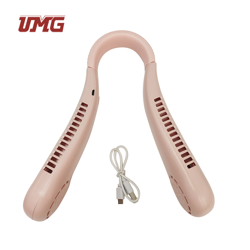 Headphone Design USB Portable Rechargeable 3 Level Air Flow Hanging Neck Fan