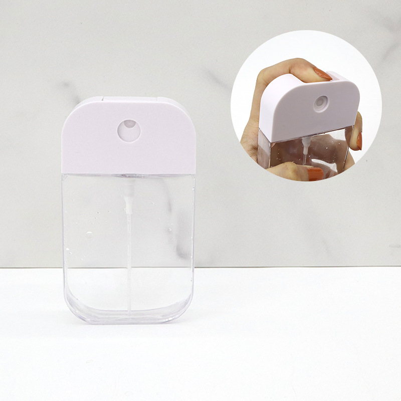 Portable Alcohol Disinfection Aliquot Bottle Card Spray Bottle 38ml White Transparent Plastic Spray Bottle
