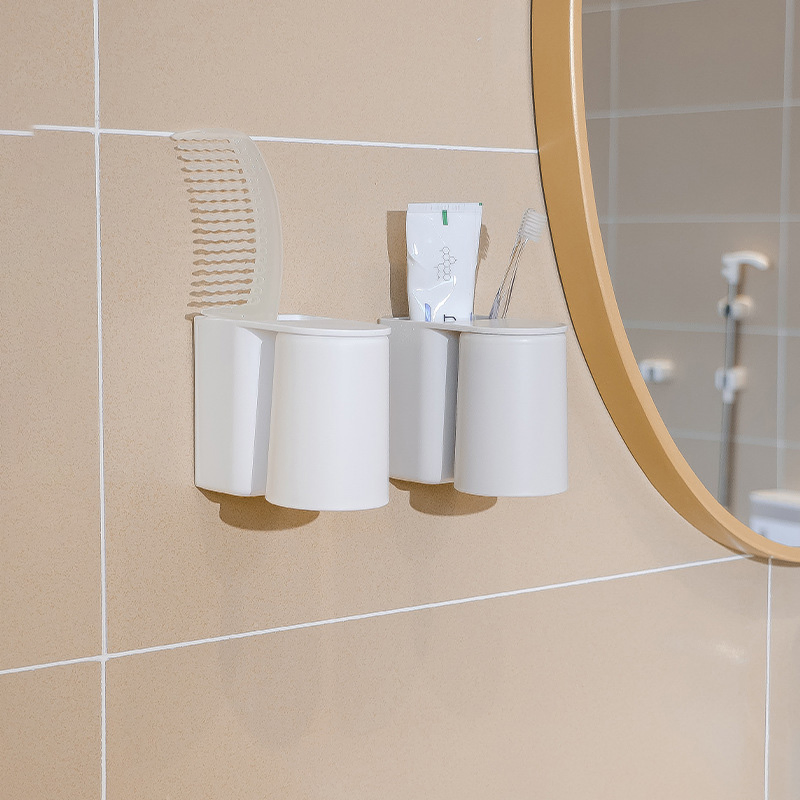 Magnetic Mouthwash Cup and Toothbrush Holder Set Ez29471