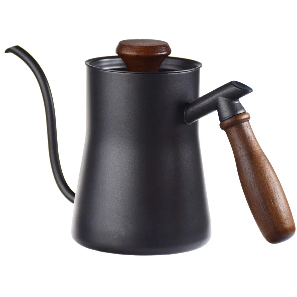 Ecocoffee Customized Gooseneck Sprouts Pour Over Coffee Kettle 550ml Barista Coffee Maker with Therometer