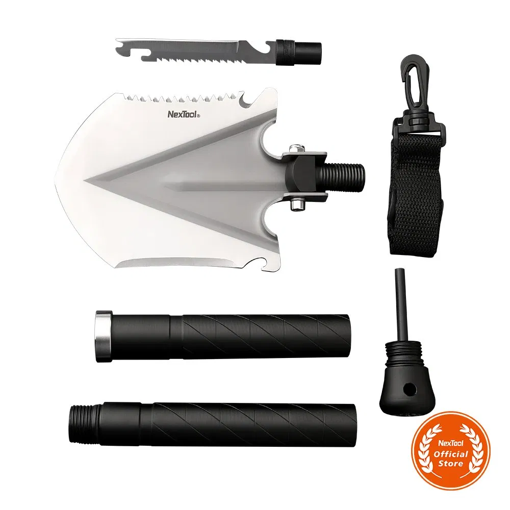 Nextool Wholesale HRC45 Hardness Survival Equipment Folding Shovel with Hoe