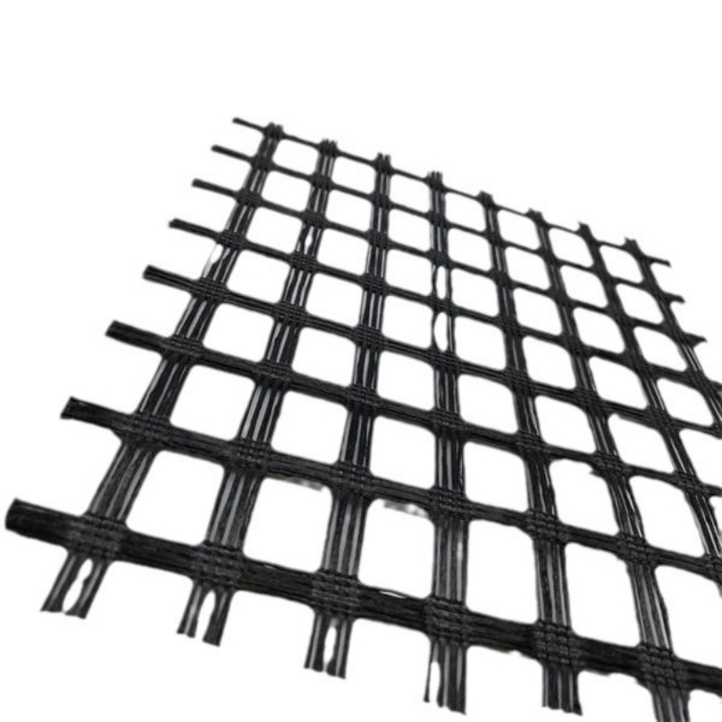 Warp Knitted Polyester Geogrid for Soil Stabilization