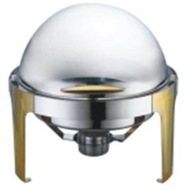 Golden Stainless Steel Round Chafing Dish/Golden Buffet Chafer/Food Warmer