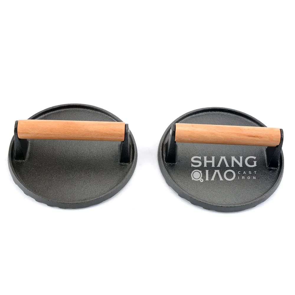 Pre Seasoned Heavy Duty Cast Iron Grill Steak and Burger Press