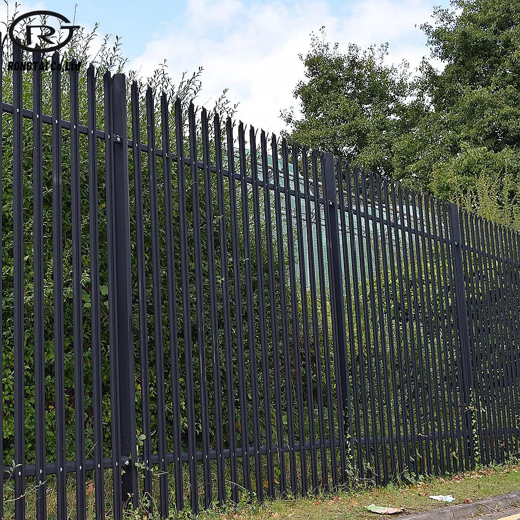 Plastic Steel Fence Steel Picket Fence Spear Tops Fence Outdoor Steel Fence