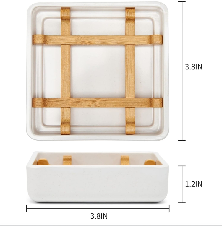 Neutral Shade Single Ceramic Soap Dish Tidy Style Cabinet Bathroom Accessories
