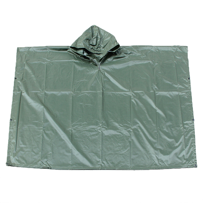 Green Waterproof Multifunctional Rainwear PVC Poncho Raincoat