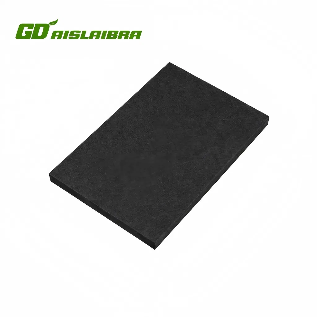 China Factory Square Edge 15mm 20mm 25mm Thickness Black Fiberglass Acoustic Ceiling Panel for Sound Absorption&Decoration