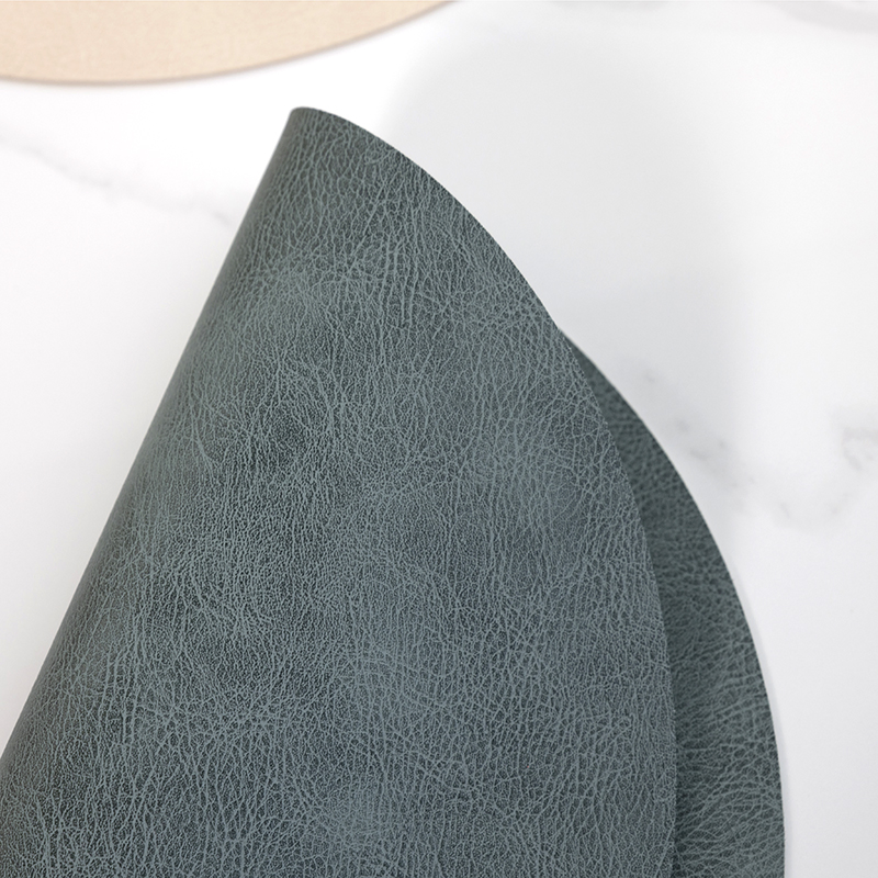 Elegant Waterproof Double-Sided Brown Leather Placemats for Dining
