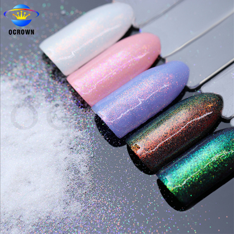 21608 Holographic Rainbow Purple Laser Glitters Eyeshadow Pigment Powder