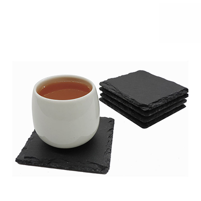 Unique Heart Stone Coaster Set with Custom Print for Decor