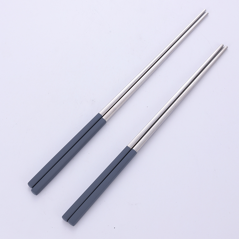 White Handle Chopsticks High Grade Stainless Steel Chopsticks
