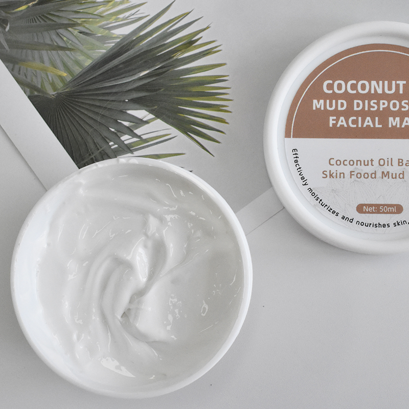 Private Label Skincare Face Care Brightening Anti Acne Deep Cleansing Coconut Oil Face Mud Mask Facial Clay Masks