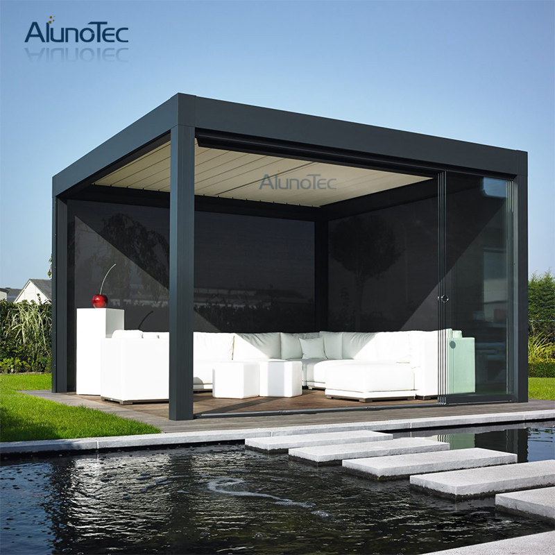 Wholesale Large Standard Automatic Pergola Roof System with LED Lights