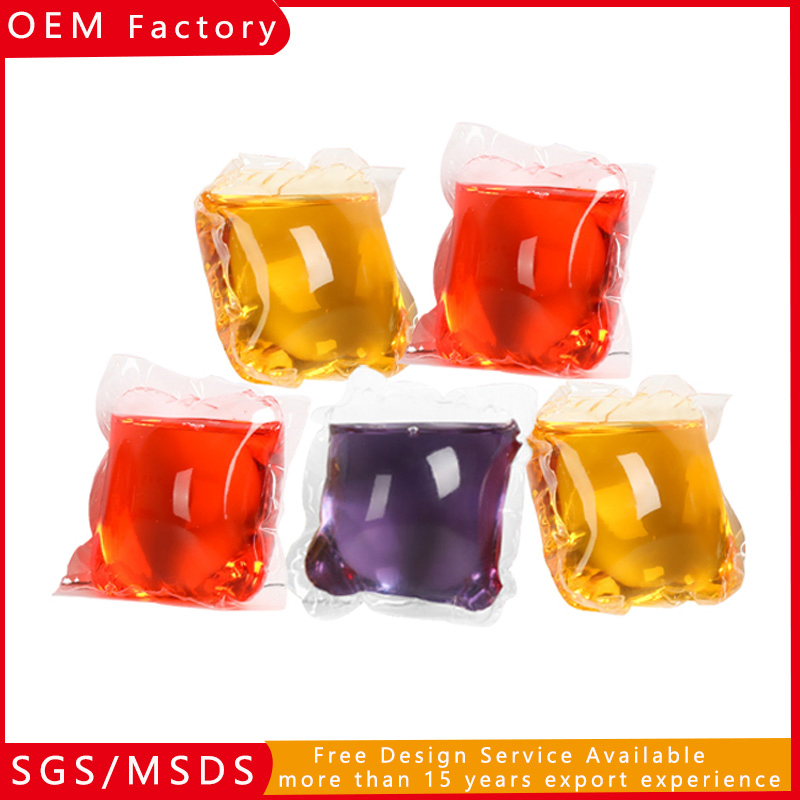 OEM Available Washing Machine Detergent Use Plastic Box Guangzhou Water Soluble Laundry Pod Distributor