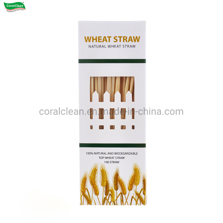 Customized Travel Organic Eco Friendly Compostable Straws Drinking Wheat Straw