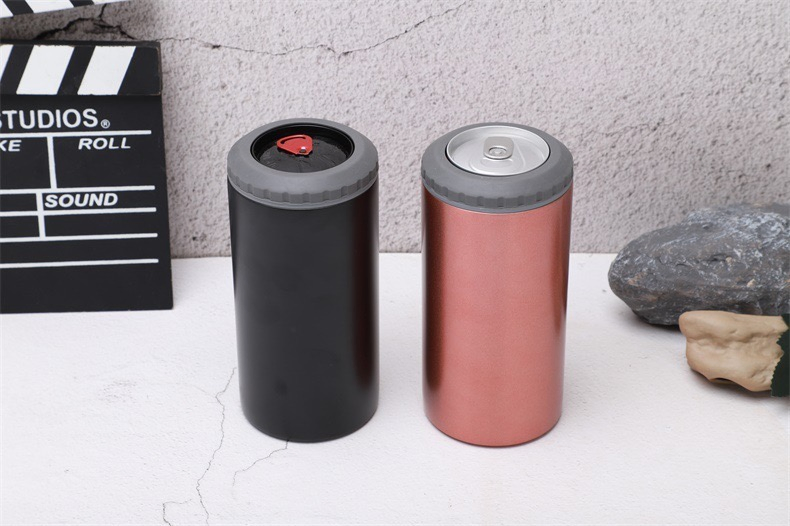 Vacuum Insulated Keep Beer Cold 16oz Sport Metal Stainless Steel Drink Water Bottle