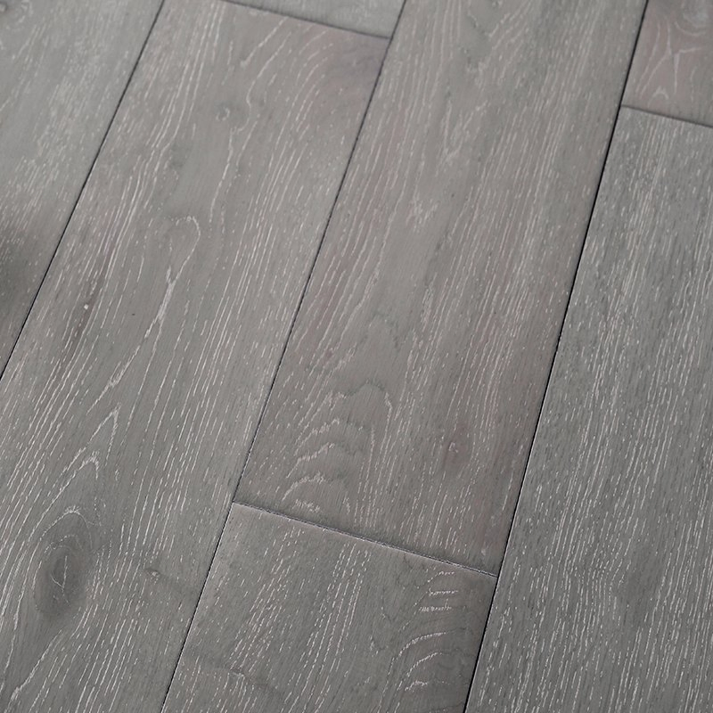 Premium Brushed Oak Flooring in Elegant Grey and White