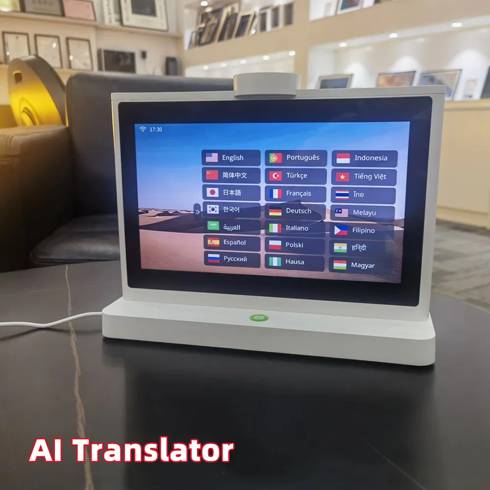 Ai Translator Machine 10.1 Inch Dual Touch Screen IPS LCD Android OS 4G WiFi Voice Recognition 26 Languages